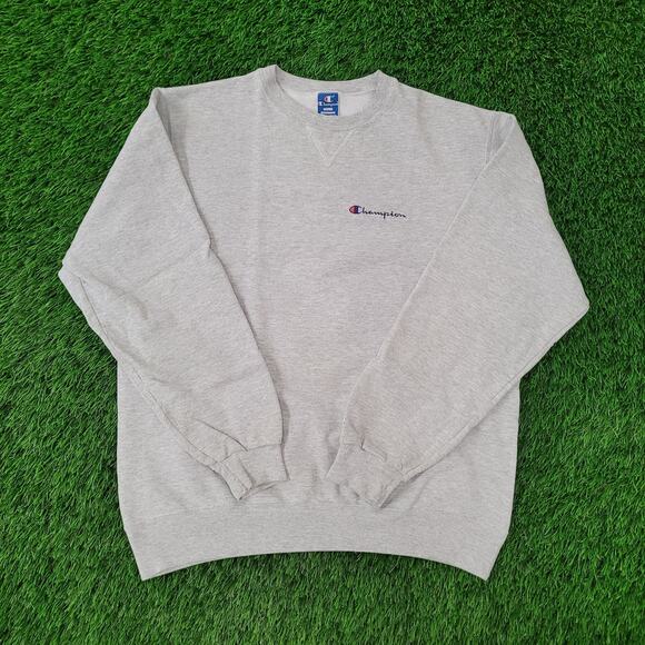 Vintage 90s Champion Sweatshirt Large 23x26 Baggy Crop USA - Picture 1 of 16
